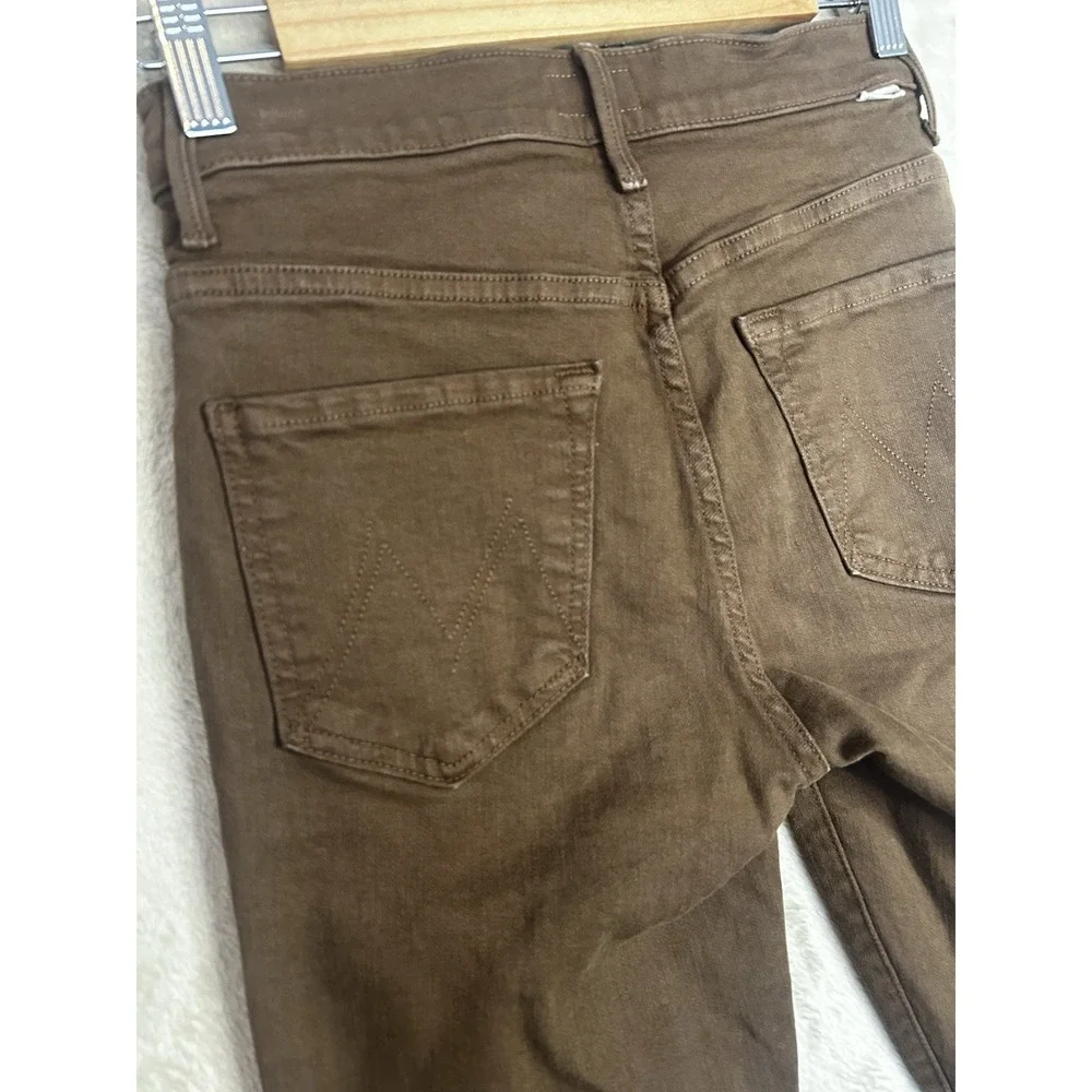 MOTHER 26 High Waisted Looker Skinny Jeans‎ Women Brown